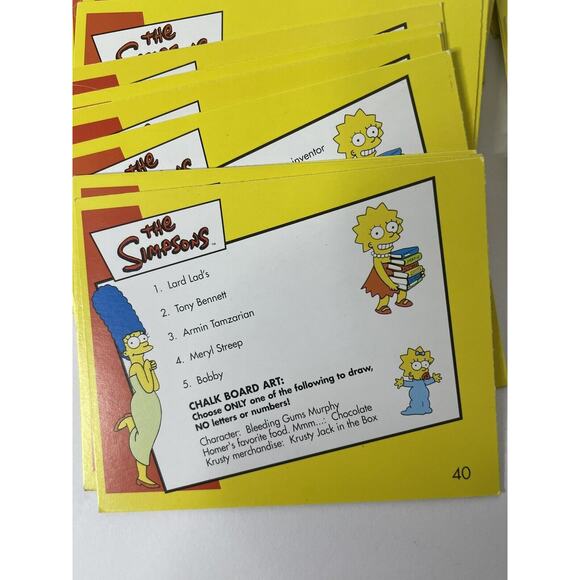 Simpsons Trivia Game TV Episode Small Tin by Cardinal Open Box Complete 2003 - Picture 8 of 10